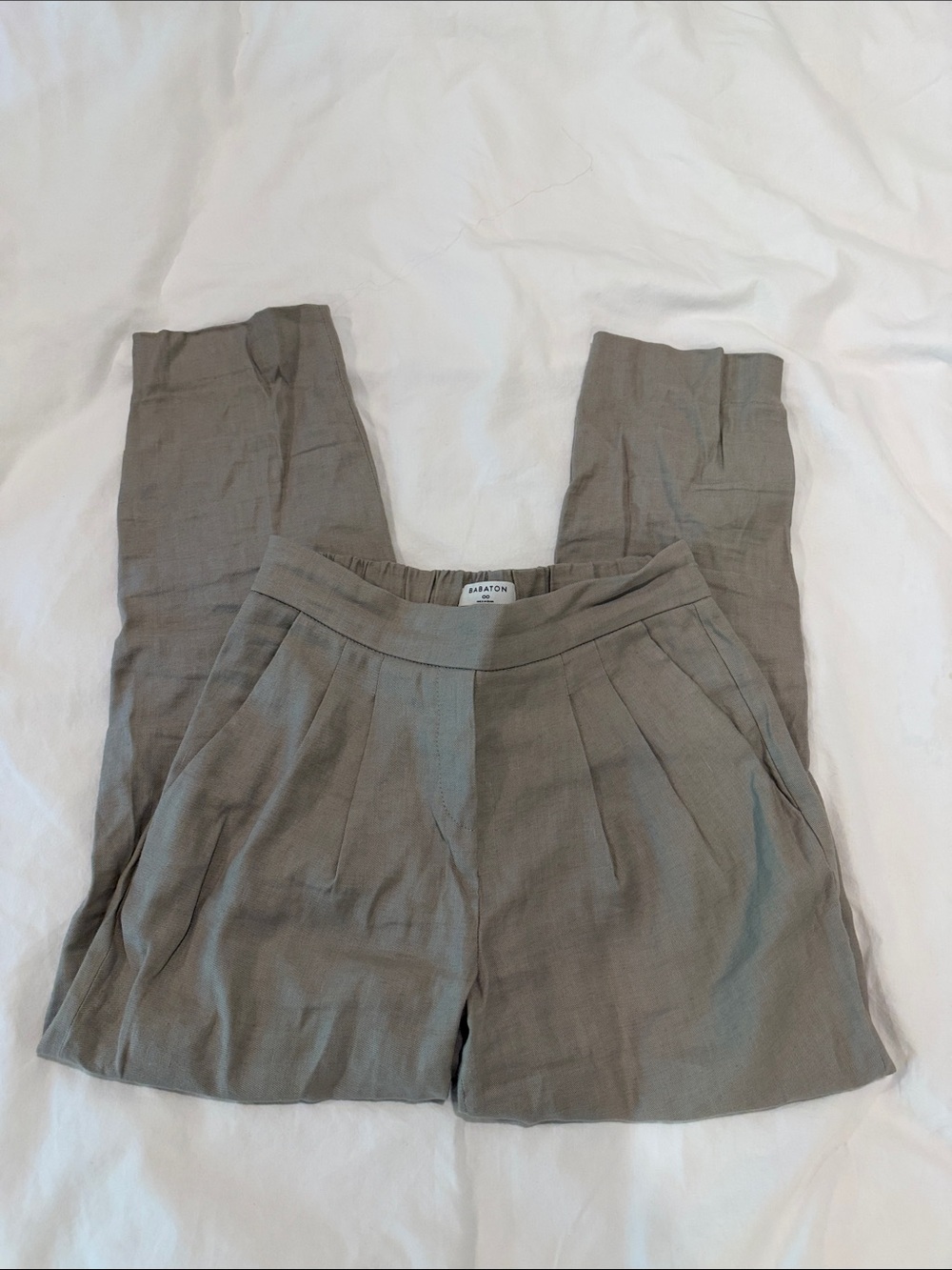 Babaton Day Linen Pant Linen Trousers in Brown Small